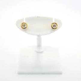 Tiffany & Co-Tiffany 18K Yellow Gold Diamond Stud Earrings-Other