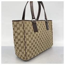 Gucci-Gucci Brown Canvas Tote Bag-Brown