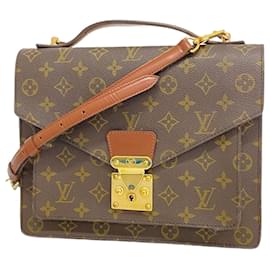 Louis Vuitton-Louis Vuitton Monogram Monceau 28 Handbag-Brown