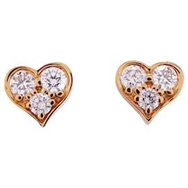 Tiffany & Co-Tiffany 18K Pink Gold Diamond Stud Earrings-Other