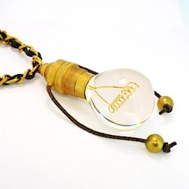 Chanel-Chanel Black and Gold Light Bulb Motif Necklace-Black,Golden