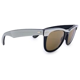 Ray-Ban-Lunettes de soleil B&L Vintage Noires et Blanches en Acétate Wayfarer RB 5022-Noir