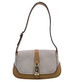 Gucci-Beige Suede and Leather Mini Flap Jackie Bag Tom Ford Era-Beige