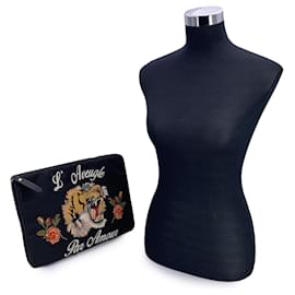 Gucci-Capa de laptop em nylon preto L'Aveugle Par Amour-Preto