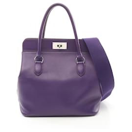 Hermès-Hermes Toolbox 26 Handbag in Anemone Purple-Other,Purple