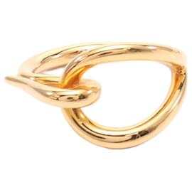 Hermès-Hermes Gold Scarf Ring-Golden