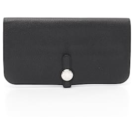 Hermès-Hermes Dogon Long Bi-fold Wallet-Black