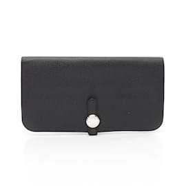 Hermès-Hermes Dogon Long Bi-fold Wallet-Black
