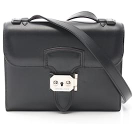 Hermès-Hermes Black Calfskin Shoulder Bag-Black