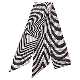 Hermès-Hermes Twilly Onde de Chic Scarf-Black,Multiple colors