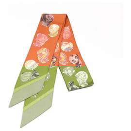 Hermès-Hermes Twilly JOCKEY Scarf-Brown,Multiple colors