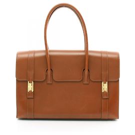 Hermès Bolsa Hermes Drag 37 Marrom Conhaque