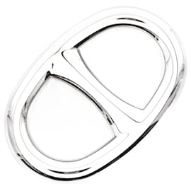 Hermès-Hermes Chaine d'Ancre Scarf Ring-Silvery