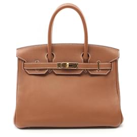 Hermès-Hermes Birkin 30 Gold Handbag-Brown,Golden