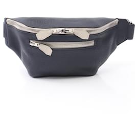 Hermès-Hermes City Slide Cross PM Waist Bag-White,Navy blue