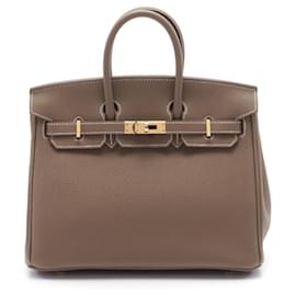 Hermès-Hermes Birkin 25 Handbag-Brown,Taupe