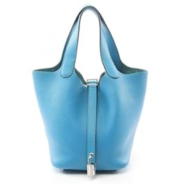 Hermès-Hermes Picotin Lock PM Handbag-Blue