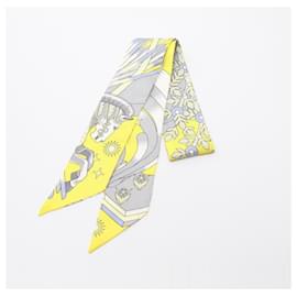 Hermès-Hermes Twilly La Source de Pegase Scarf-Multiple colors,Yellow