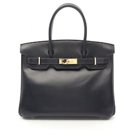 Hermès-Hermes Birkin 30 Handbag-Blue,Navy blue