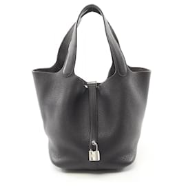 Hermès-Hermes Picotin Lock MM Handbag-Dark red,Purple