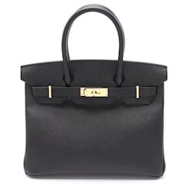 Hermès-Hermes Birkin 30 Handbag in Black Epsom Leather-Black
