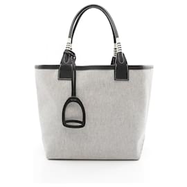 Hermès-Hermes Steeple 28 Tote Bag-Brown,Black,Cream