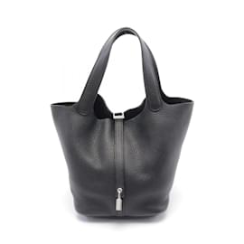 Hermès-Hermes Picotin Lock MM Handbag-Black