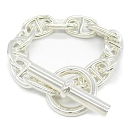 Hermès-Hermes Chaine d'Ancre TGM Charm Bracelet-Silvery