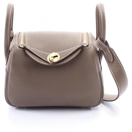 Hermès-Hermes Lindy Mini Etoupe Shoulder Bag-Brown
