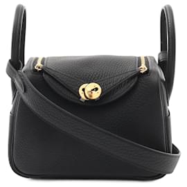 Hermès-Hermes Lindy Mini Shoulder Bag-Black