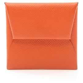 Hermès-Hermes Bastia Coin Case in Orange Epsom Leather-Orange