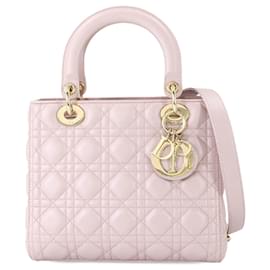 Christian Dior-Christian Dior Lady Medium 2way Hand Shoulder Bag-Pink