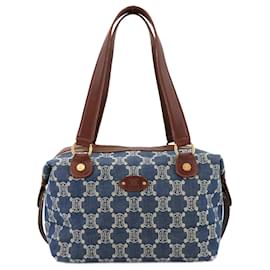 Céline-Celine Macadam Handbag-Brown,Blue