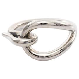 Hermès-Hermes Jumbo Scarf Ring in Silver-Silvery