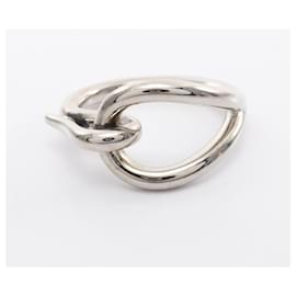 Hermès-Hermes Jumbo Scarf Ring in Silver-Silvery