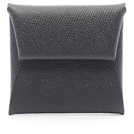 Hermès-Hermes Bastia Coin Case in Black Epsom Leather-Black