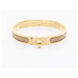 Hermès-Hermes Mini Click Kelly Bangle-Brown,Golden