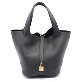 Hermès-Hermes Picotin Lock MM Handbag-Black