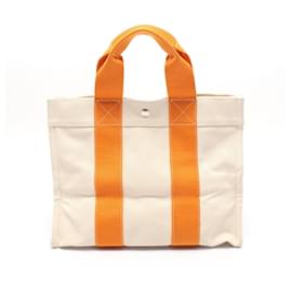 Hermès-Hermes Bora PM Tote Bag-Orange,Cream