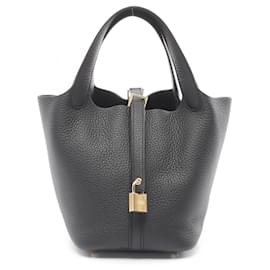 Hermès-Hermes Picotin Lock PM Handbag-Black