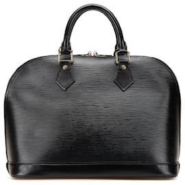 Louis Vuitton-Louis Vuitton Black Epi Alma PM-Black