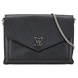 Louis Vuitton-Louis Vuitton Black MyLockMe Chain Pochette-Black