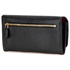 Prada-Prada Black Large Saffiano Wallet-Black