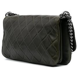 Chanel-Chanel Brown Quilted Lambskin Soft Boy Flap-Brown,Khaki