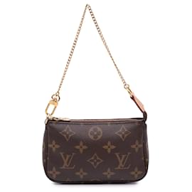 Louis Vuitton-Louis Vuitton Brown Monogram Mini Pochette Accessoires-Brown
