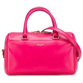 Bolsa Duffle clássica em couro rosa bebê Saint Laurent Rosa Outro