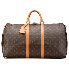 Louis Vuitton-Louis Vuitton Brown Monogram Keepall 55-Brown