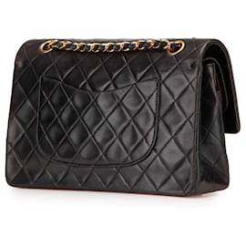 Chanel-Chanel Black Medium Classic Lambskin Double Flap-Black