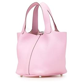 Hermès-Hermès Pink Clemence Picotin Lock 18-Pink