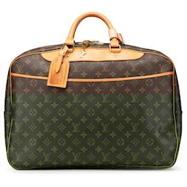Louis Vuitton-Louis Vuitton Brown Monogram Alize 24 Heures-Brown